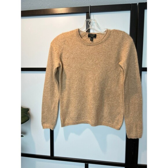 Charter Club Luxury Women's Cashmere Crew Neck Pullover Brown Sweater Sz small - Picture 6 of 7